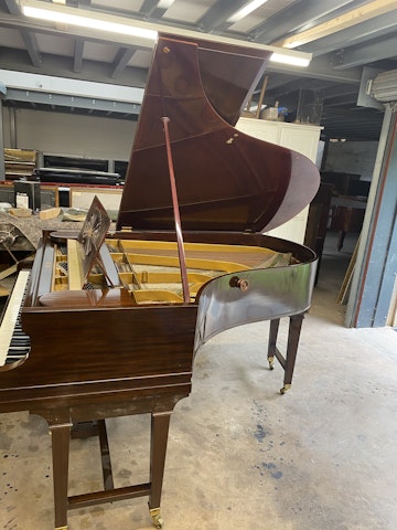 The Bechstein A grand piano before restoration